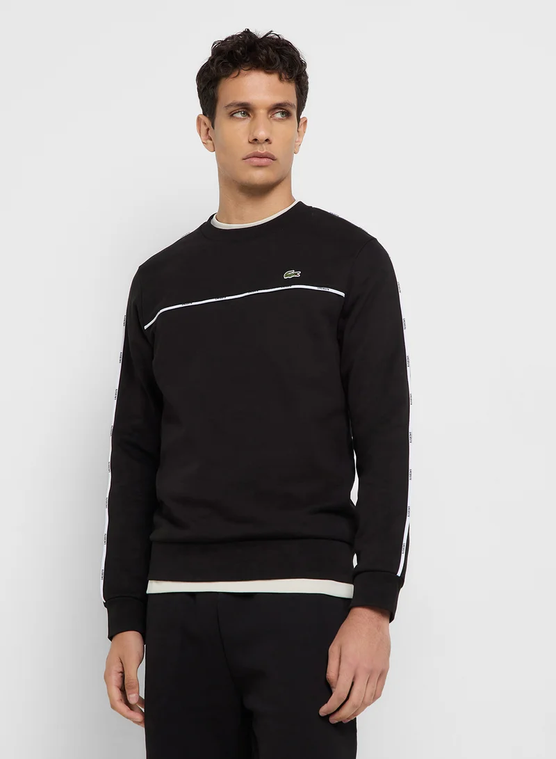 LACOSTE Trim Crew Neck Sweatshirt