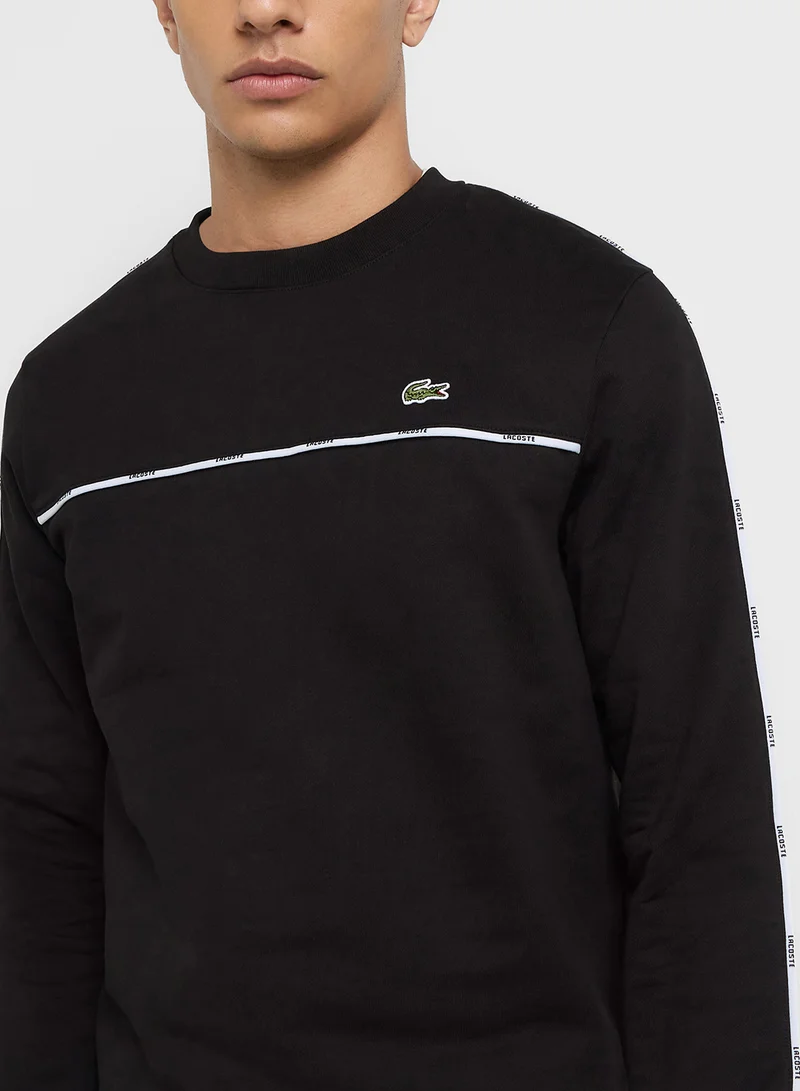 LACOSTE Trim Crew Neck Sweatshirt
