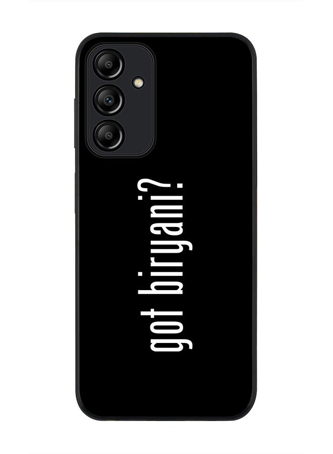 Stylizedd Rugged Black edge case for Samsung Galaxy A15 / A15 5G, Slim fit Soft Case Flexible Anti Drop TPU Gel Thin Cover- Got Biryani? - Image 1