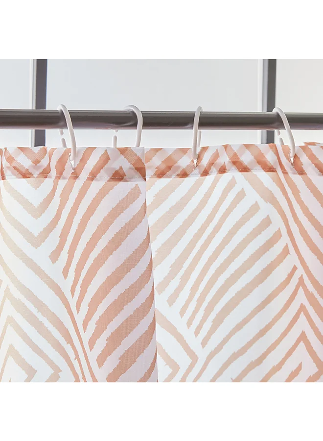 Home Box Aristo Polyester Shower Curtain with 12 Hooks 200 x 180 cm