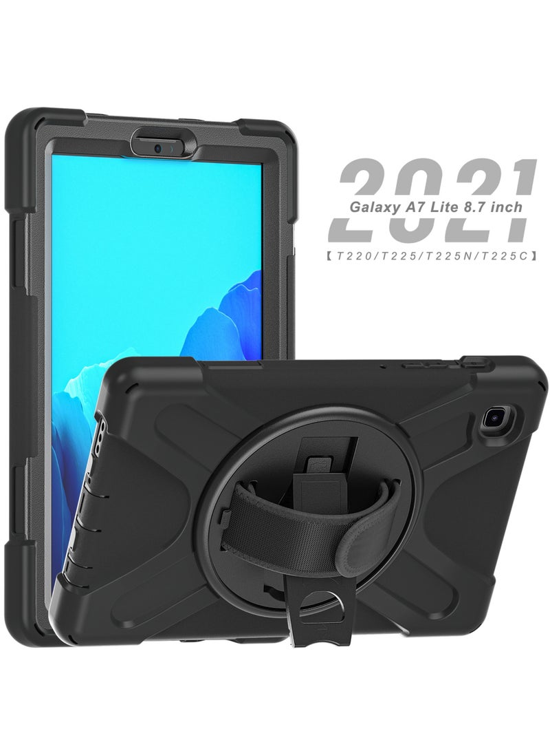 Rock Pow Galaxy Tab A7 Lite 8.7 inch Rugged Case 2021 (T220 T225 T227) Heavy Duty Shockproof Case Protective Cover with Strap Kickstand for Samsung Galaxy Tab A7 Lite 8.7" 2021  - Image 2