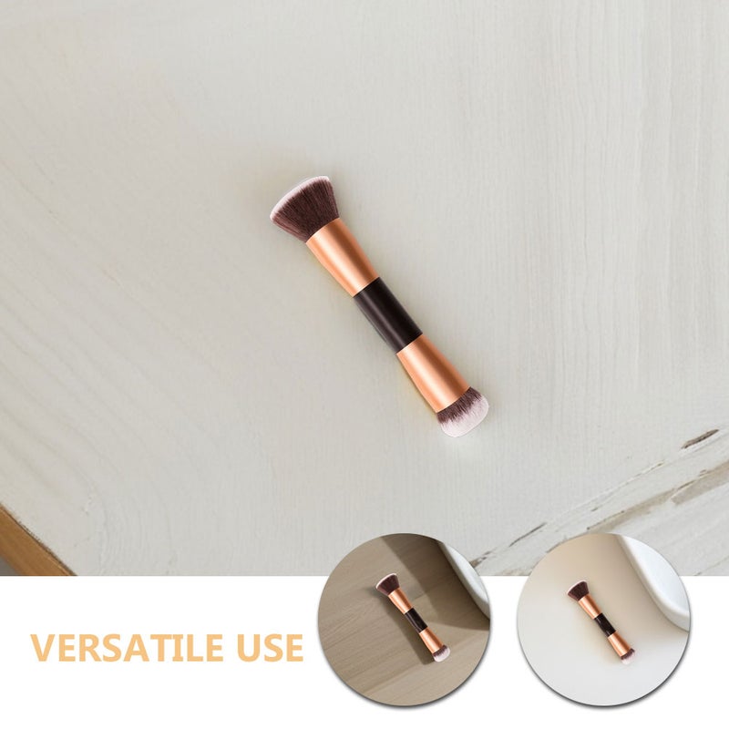2pcs Double Ended Portable Makeup Brush for Powder and Blushes Soft for Smooth Application for Daily Use and Special Occasions - Image 5