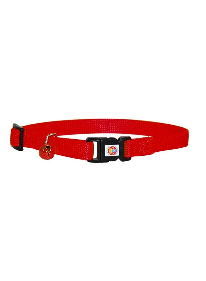 Hamilton Adjustable Break-A-Way Safety Cat Collar, Red, 3/8" Wide