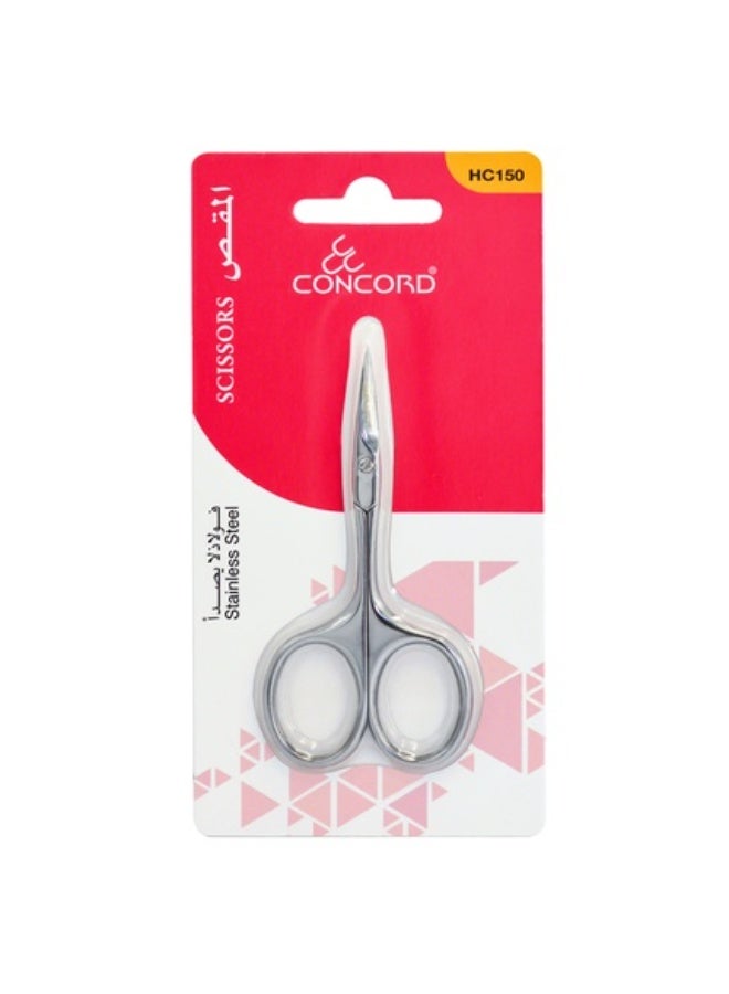 CONCORD Small Precision Scissors, 3.8inch Stainless Steel Multi-Purpose Vintage Beauty Grooming Kit for Facial Hair, Eyebrow, Eyelash, Beard, Moustache - Image 1