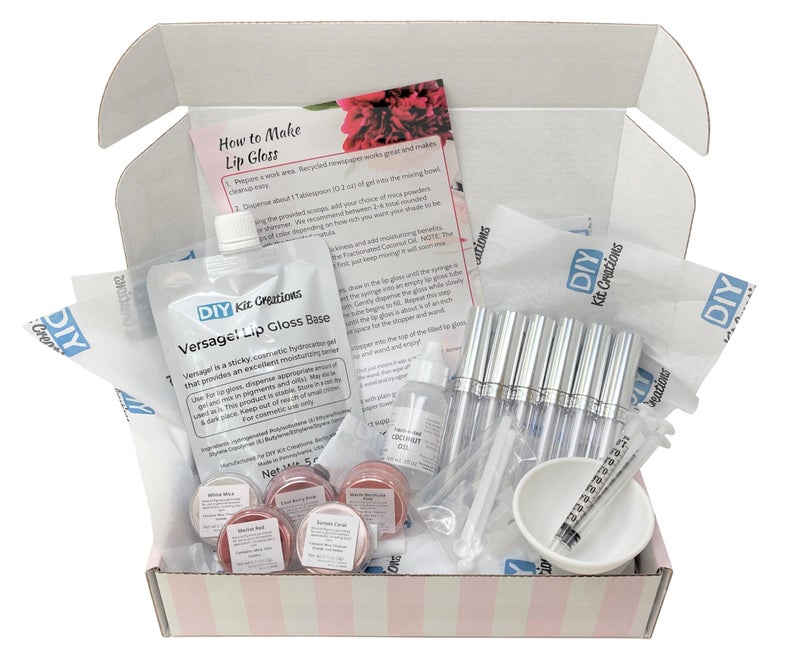 DIY Kit Creations Lip Gloss Making Kit (Standard Kit, 6 Tubes) Made in the USA - Image 2