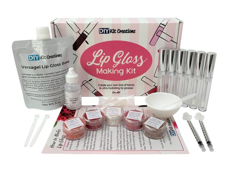 DIY Kit Creations Lip Gloss Making Kit (Standard Kit, 6 Tubes) Made in the USA - Image 1