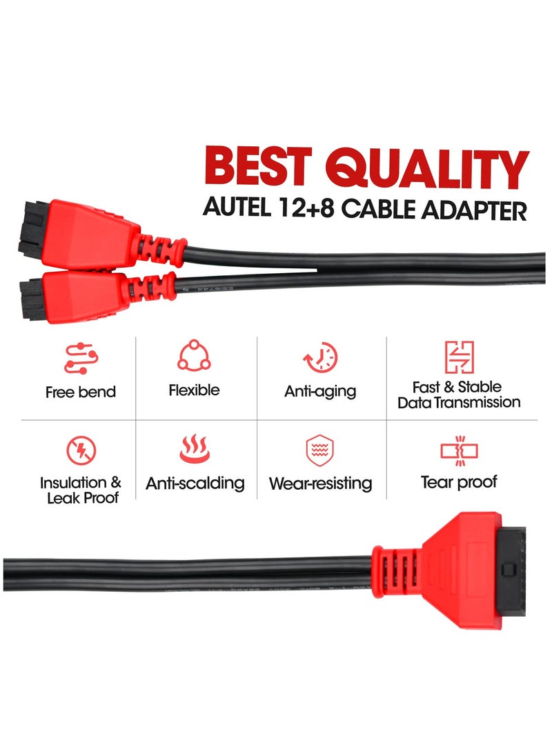 KASTWAVE - Original OBD2 Adapter for Chrysler 12+8 Programming Cable Connector, Bypass Gateway Protocol Cable - Image 1