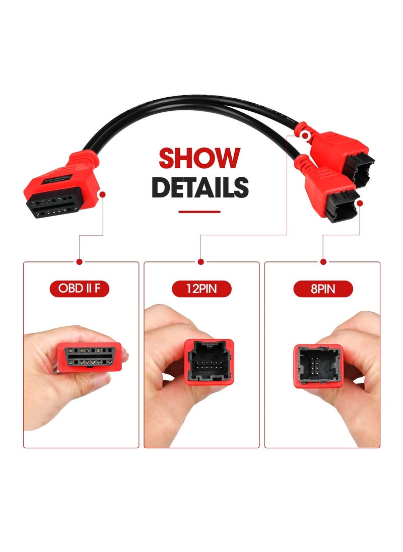 KASTWAVE - Original OBD2 Adapter for Chrysler 12+8 Programming Cable Connector, Bypass Gateway Protocol Cable - Image 1