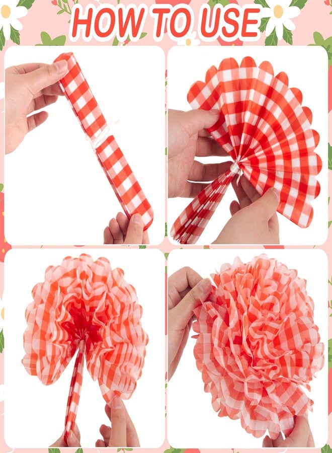 Homarkable Strawberry First Birthday Decorations for Girls, with Banner, Pom Poms, Centerpieces, and Confetti, Strawberry Theme Party Supplies for Baby’s 1st Birthday - Image 3
