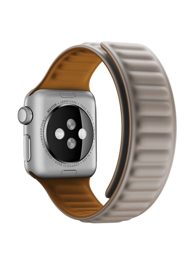 Replacement Strap Silicone Magnetic Strap Watch Band For Apple Watch Ultra 49mm&Watch Ultra 2 49mm / Series 9&8&7 45mm / SE 3&SE 2&6&SE&5&4 44mm / 3&2&1 42mm Khaki 