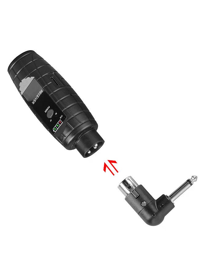 Wireless Transmitter and Receiver UHF Wireless Guitar Transmitter Receiver with Microphone  - Image 4