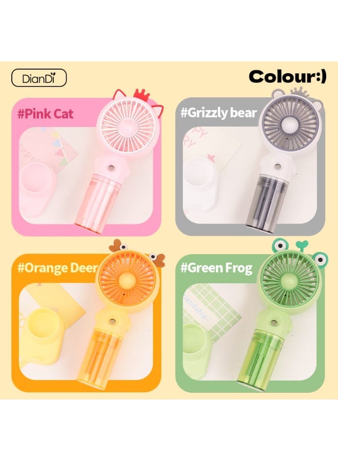 Mini rechargeable fan with multi-colored mist sprayer (1 unit) - Image 2