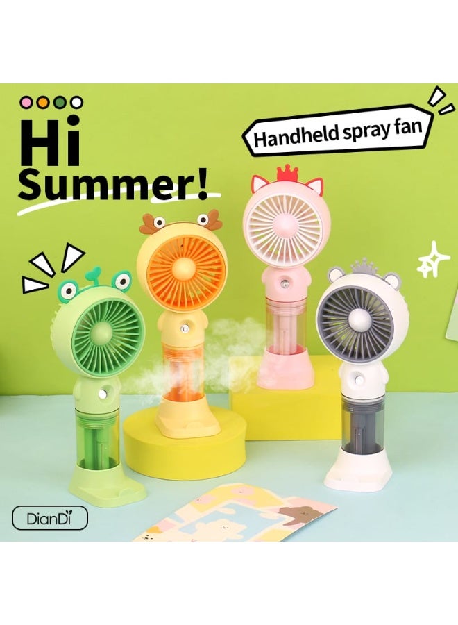 Mini rechargeable fan with multi-colored mist sprayer (1 unit) - Image 3
