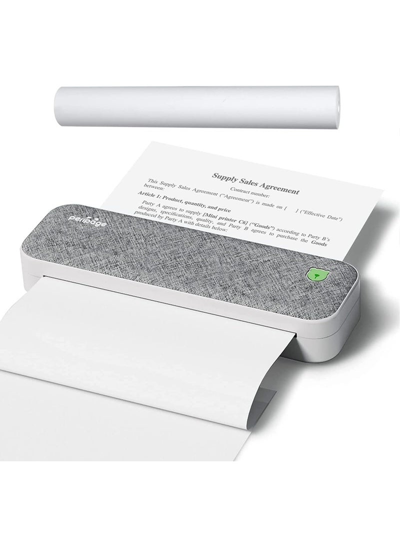 PeriPage A40 Thermal A4 Transfer Portable Printer, Supports US Letter & Legal Length, Wireless Bluetooth Mobile Travel Printer, Compatible with Android and iOS, Prints Documents, Web Pages, Photos, Grey - Image 2