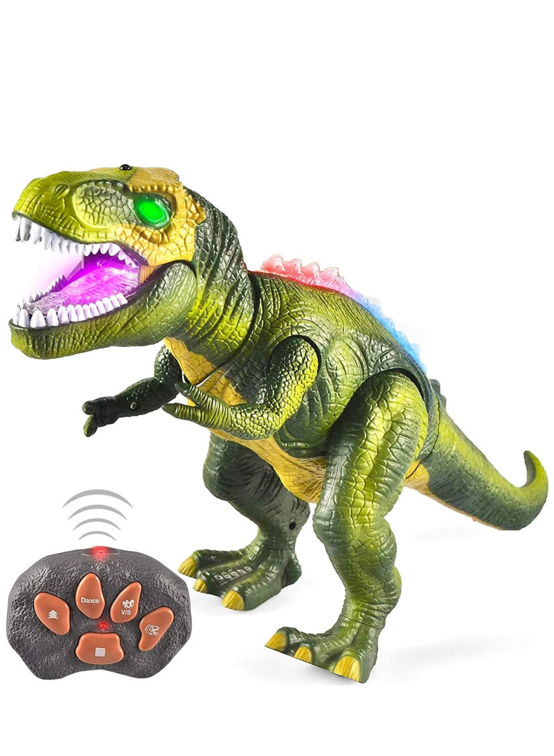 DURKU Remote Control Dinosaur Toys with Lights and Sound, Walking and Roaring Realistic T-Rex Dinosaur Toys, Interactive Dinosaur Toy for Toddlers, Boys & Girls - Image 1