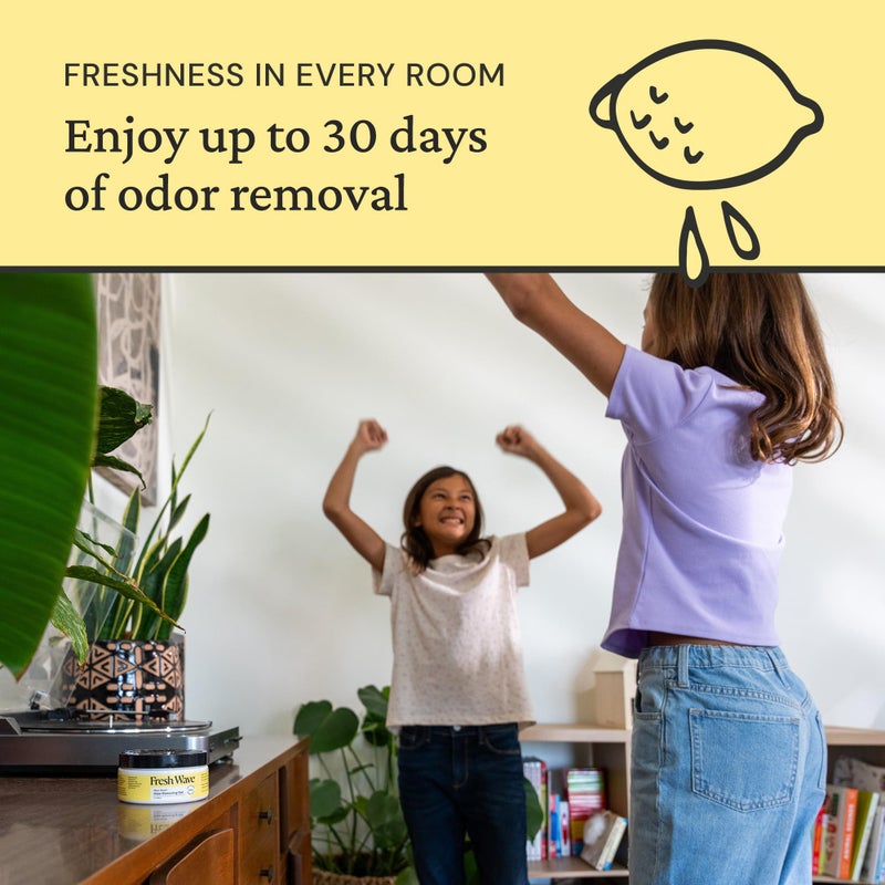 Fresh Wave Lemon Odor Removing Gel, 7 oz., Pack of 3 - Safer Odor Absorbers for Home, Natural Plant-Based Odor Eliminator, Every 7 oz. lasts 15-30 Days, For Cooking, Trash & Pets - Image 5