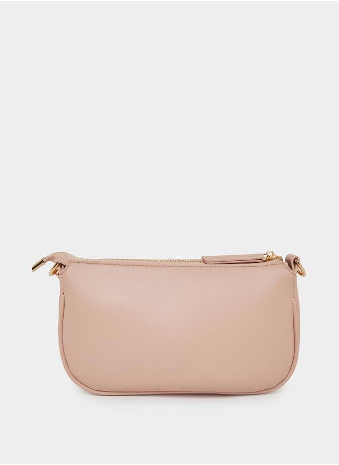 Styli Styli Crossbody Bag with Adjustable Strap and Chain Detail  - Image 2