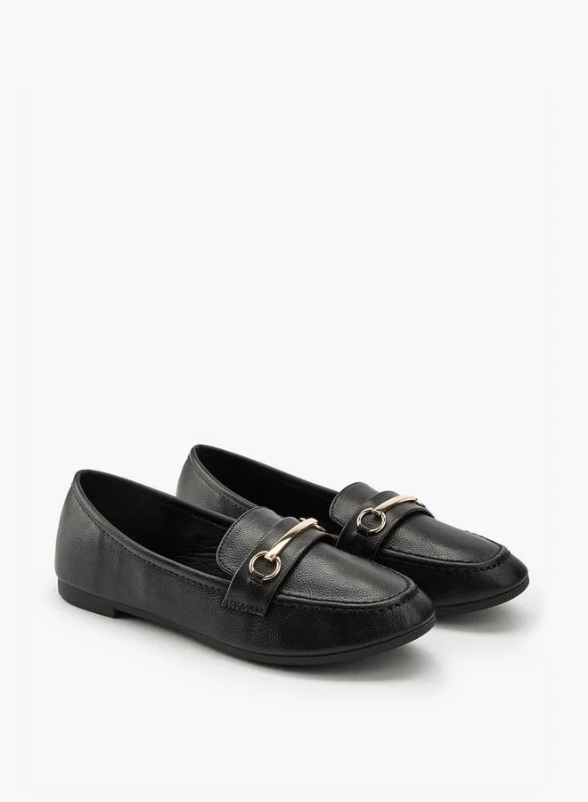 Flora Bella By Shoexpress Flora Bella Metallic Accent Slip-On Loafers