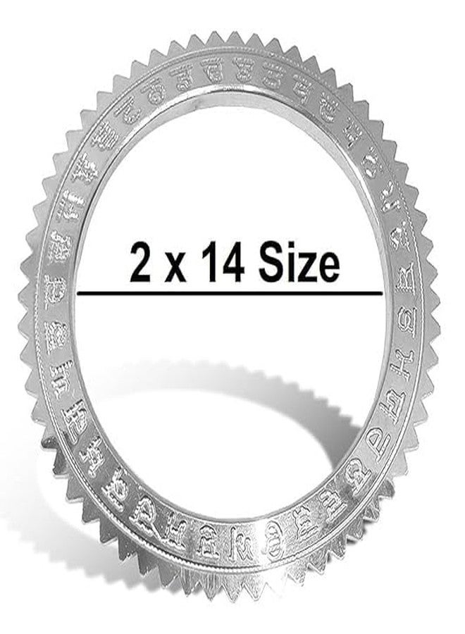 Bhumi Creation Stainless Steel Sikh Khanda Symbol Kada, Sharp Teeth Chakkri Design, 2x14 Size, Religious Bracelet - Image 3