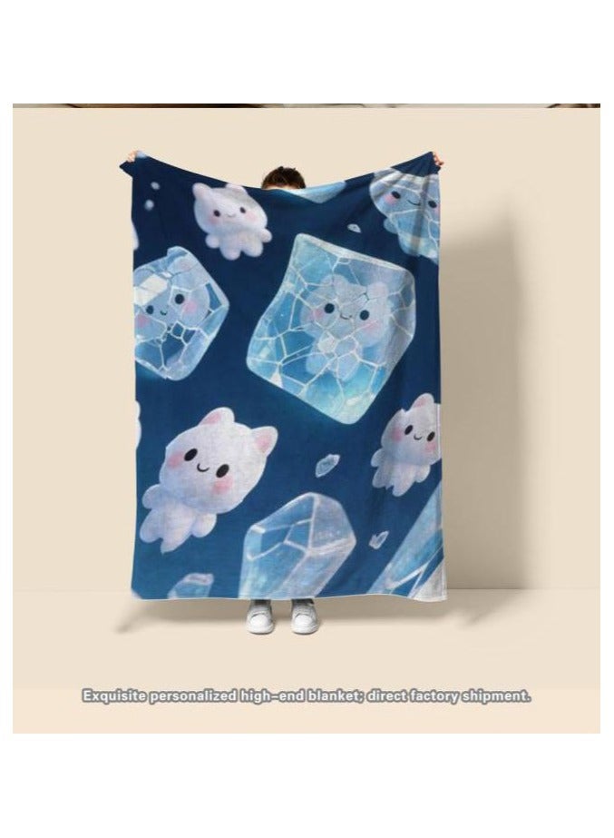 عام بطانية رقيقة من الفانيلا الكرتونية للأطفال أو الطلاب (دافئة ومريحة ومناسبة للنوم والألعاب) 100 سم * 150 سم - 706 - Image 3