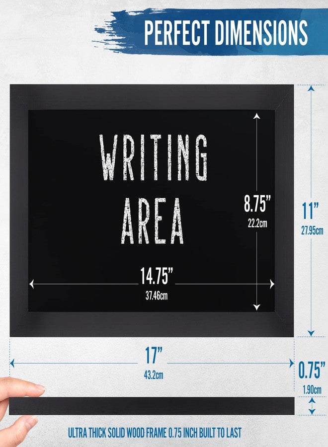 HBCY كريشونز سبورة جدارية مغناطيسية سوداء ريفية من إتش بي سي واي كرييشنز، مقاس صغير 11 × 17 بوصة، سبورة مزخرفة بإطار - مثالية لتزيين المطبخ، وحفلات الزفاف، وقوائم المطاعم، وغيرها الكثير! … (11 × 17 بوصة)… - Image 2