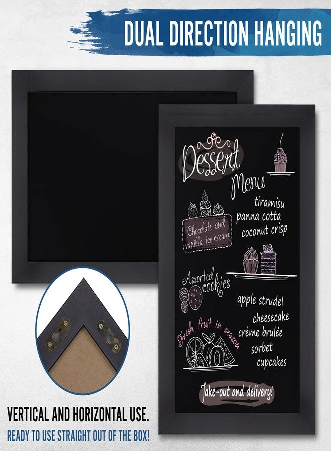 HBCY كريشونز سبورة جدارية مغناطيسية سوداء ريفية من إتش بي سي واي كرييشنز، مقاس صغير 11 × 17 بوصة، سبورة مزخرفة بإطار - مثالية لتزيين المطبخ، وحفلات الزفاف، وقوائم المطاعم، وغيرها الكثير! … (11 × 17 بوصة)… - Image 3