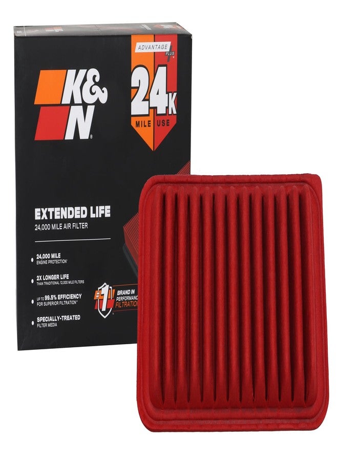 K&N Engine Air Filter: Extended Life 24,000 Mile Replacement Air Filter: Compatible with 2006-2017 Toyota/Lexus (Camry, Venza, ES250), KNX-2370 - Image 1