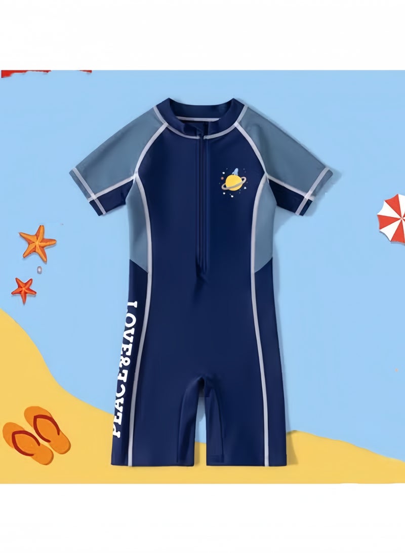 يوكه ملابس سباحة للأطفال، ملابس سباحة للأولاد من قطعة واحدة، ملابس سباحة للبنات من قطعة واحدة، ملابس سباحة للأطفال من قطعة واحدة بسحاب، ملابس سباحة للتدريب الصيفي، ملابس سباحة للرياضات المائية للأطفال - Image 2