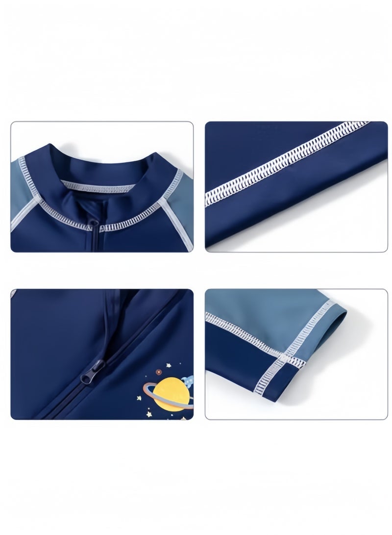 يوكه ملابس سباحة للأطفال، ملابس سباحة للأولاد من قطعة واحدة، ملابس سباحة للبنات من قطعة واحدة، ملابس سباحة للأطفال من قطعة واحدة بسحاب، ملابس سباحة للتدريب الصيفي، ملابس سباحة للرياضات المائية للأطفال - Image 5