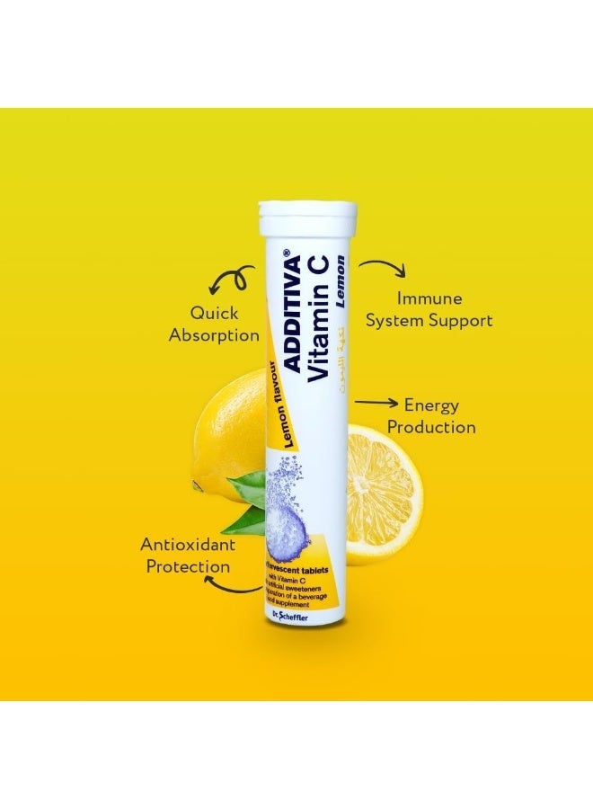 general ADDITIVA Vitamin C 1000 MG Lemon Flavor Effervescent Tablets,20 Tabs - Image 2