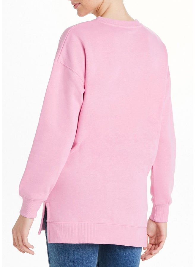 Matalan Pink Longline Sweatshirt - Image 1