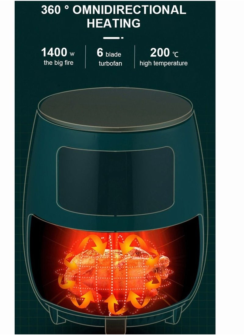 Mi VAZA - 4.5L 1400W Touch Screen Version Air Fryer For Party And Home Black - Image 1