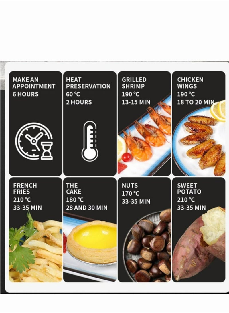 Mi VAZA - 4.5L 1400W Touch Screen Version Air Fryer For Party And Home Black - Image 1