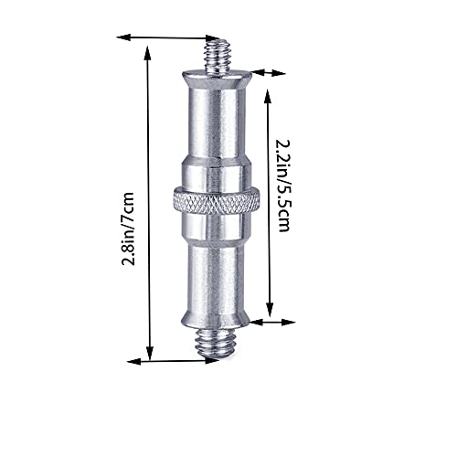 KuuGuu 4 Pieces Standard 1/4 to 3/8 inch Metal Male Convertor Threaded Screw Tripod Adapter Spigot Stud for Flash Holder, Studio Light Stand, Ball Head, Hotshoe/Coldshoe Adapter, Wireless Flash Receiver - Image 2