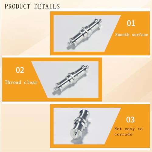 KuuGuu 4 Pieces Standard 1/4 to 3/8 inch Metal Male Convertor Threaded Screw Tripod Adapter Spigot Stud for Flash Holder, Studio Light Stand, Ball Head, Hotshoe/Coldshoe Adapter, Wireless Flash Receiver - Image 3