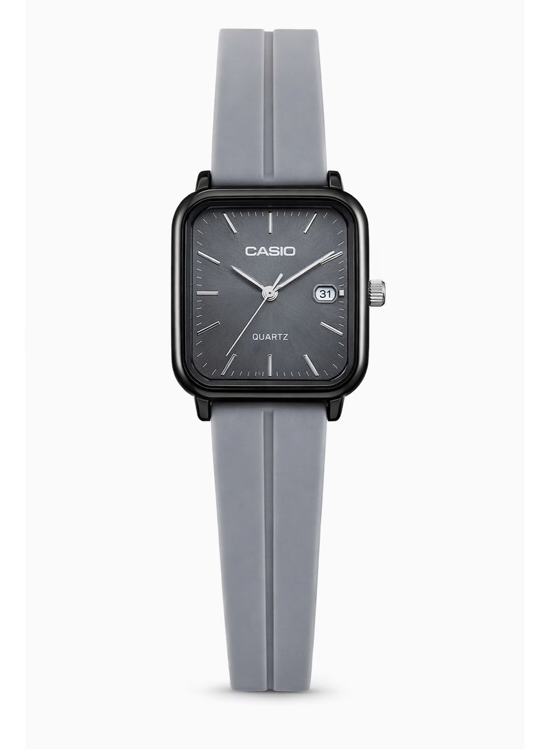 Casio Square Quartz Watch (Gray Strap)