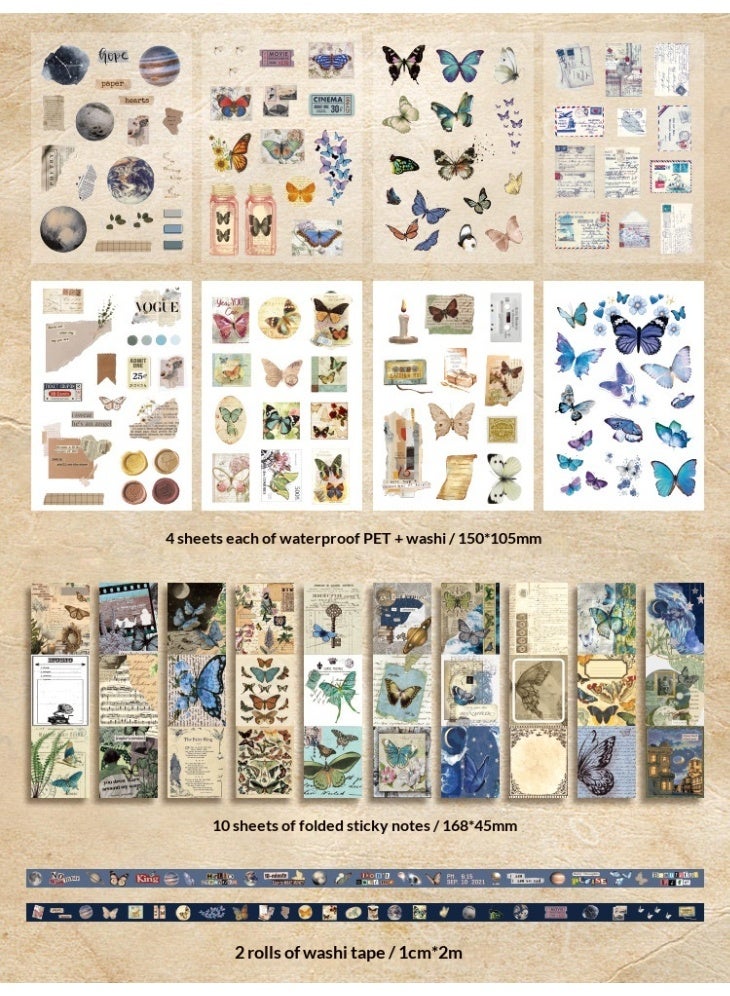 SISGL Aesthetic Scrapbook Kit Scrapbooking Supplies Junk Journal With A6 Grid Notebook Bullet Journals Diy Gift Journaling For Teen Girl Kid Women - Image 3