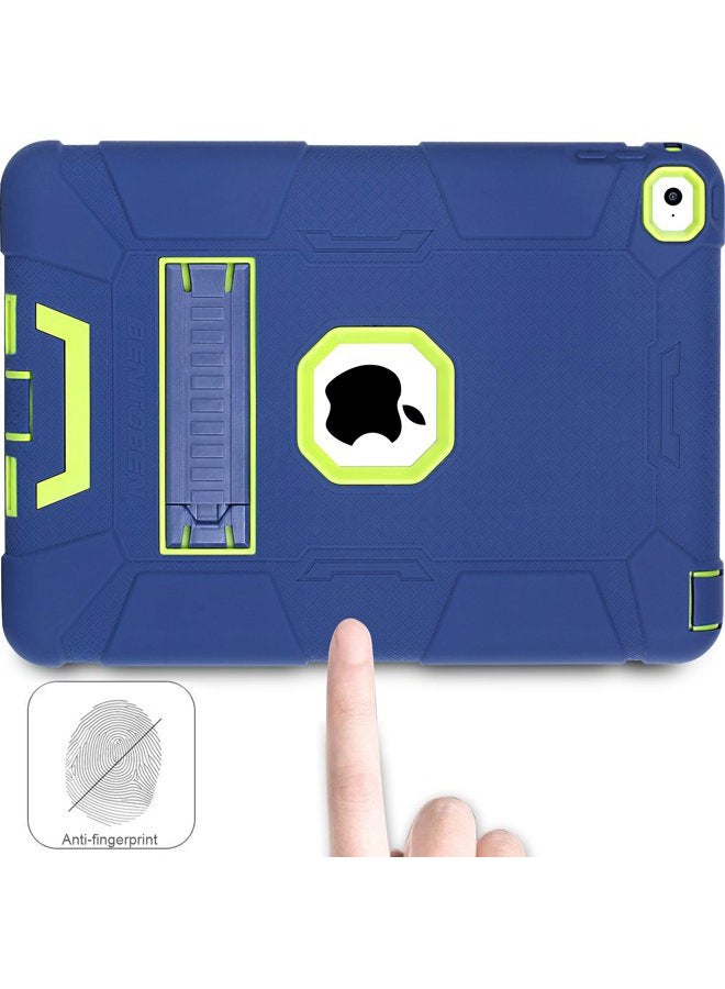 BENTOBEN iPad Air 2 Case, [Hybrid Shockproof Case] with KickStand Rugged Triple-Layer Shock Resistant Drop Proof Case Cover for iPad Air 2 with Retina Display/iPad 6, Navy Blue/Green - Image 4