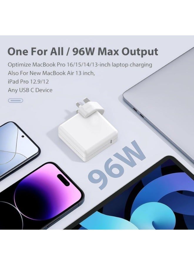 Neox Type C Charger Macbook Pro/Macbook Air Fast Replacement Charger with 2M USB C Cable, USB C Power Adapter Charger Compatible for Apple iPad, MacBook Series, Huawei Matebook Series, iPhone 15 iPhone 16 Series, Samsung Galaxy S23 S24 Series Type C Interface - Image 2