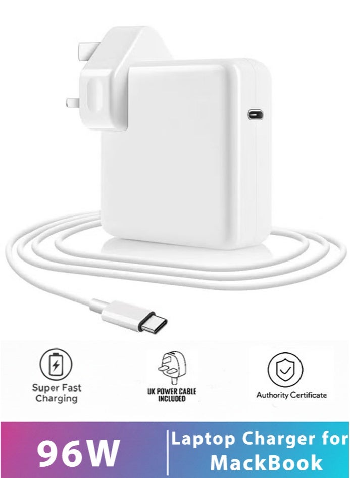 Neox Type C Charger Macbook Pro/Macbook Air Fast Replacement Charger with 2M USB C Cable, USB C Power Adapter Charger Compatible for Apple iPad, MacBook Series, Huawei Matebook Series, iPhone 15 iPhone 16 Series, Samsung Galaxy S23 S24 Series Type C Interface - Image 1