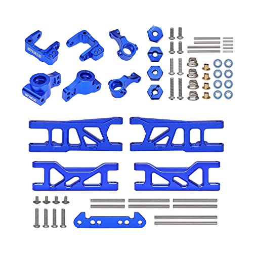 GTHELE Aluminum FrontRear Suspension A Arms Steering Blocks Stub Axle Carriers for 110 ECX 2WD Series RC Car Upgrade PartsReplaces Part ECX1018 ECX1019 - Image 1