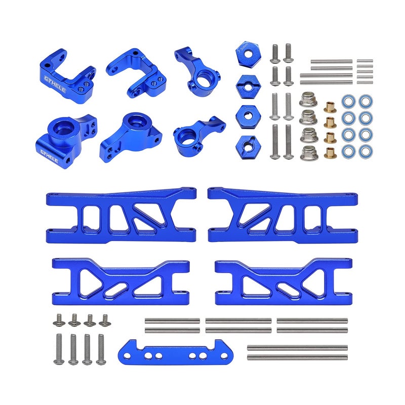 GTHELE Aluminum FrontRear Suspension A Arms Steering Blocks Stub Axle Carriers for 110 ECX 2WD Series RC Car Upgrade PartsReplaces Part ECX1018 ECX1019 - Image 3