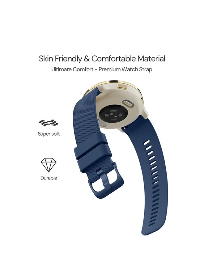 O Ozone 20mm Silicone Bands For Samsung Galaxy Watch 7 6 5 4 FE 40mm 44mm 45mm/Galaxy Watch 6 4 Classic 43mm 47mm 42mm 46mm Strap with Metal Buckle Dark Blue  - Image 3