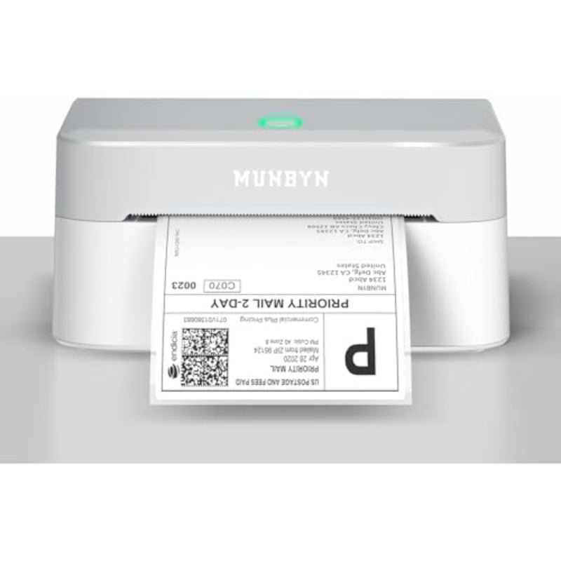 Bluetooth Shipping Label Printer 4x6 Thermal Printer For 403B White Home Office Warehouse Use 102 mm x 152 mm Wireless Direct Thermal Printing - Image 1