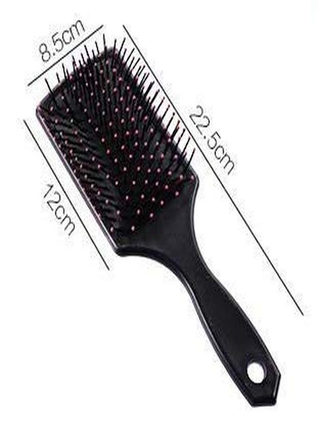 FOK 1 PC Cushion Rectangular Paddle Hair Brush Accessories - Black Color - Image 2