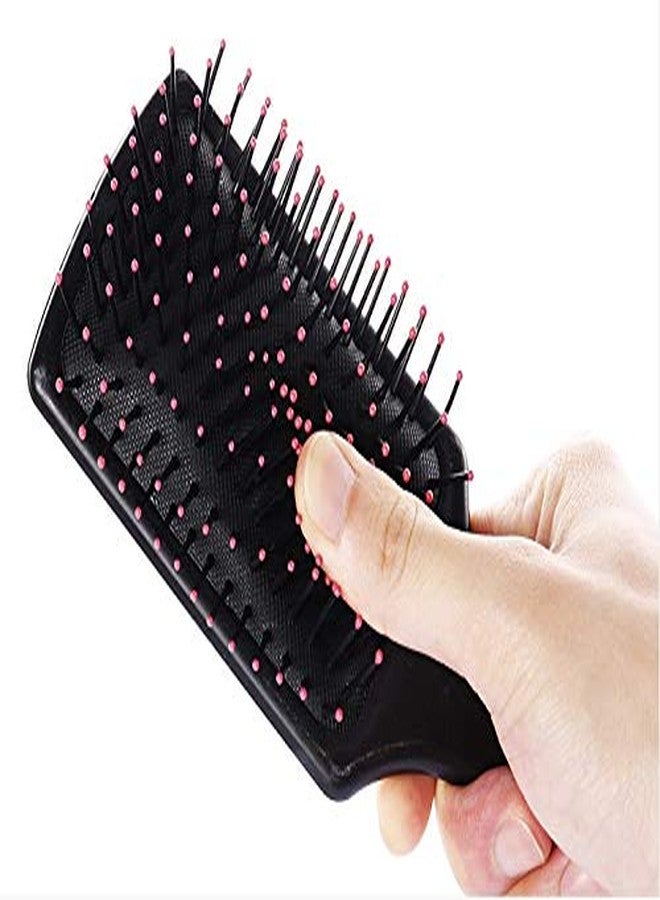 FOK 1 PC Cushion Rectangular Paddle Hair Brush Accessories - Black Color - Image 3