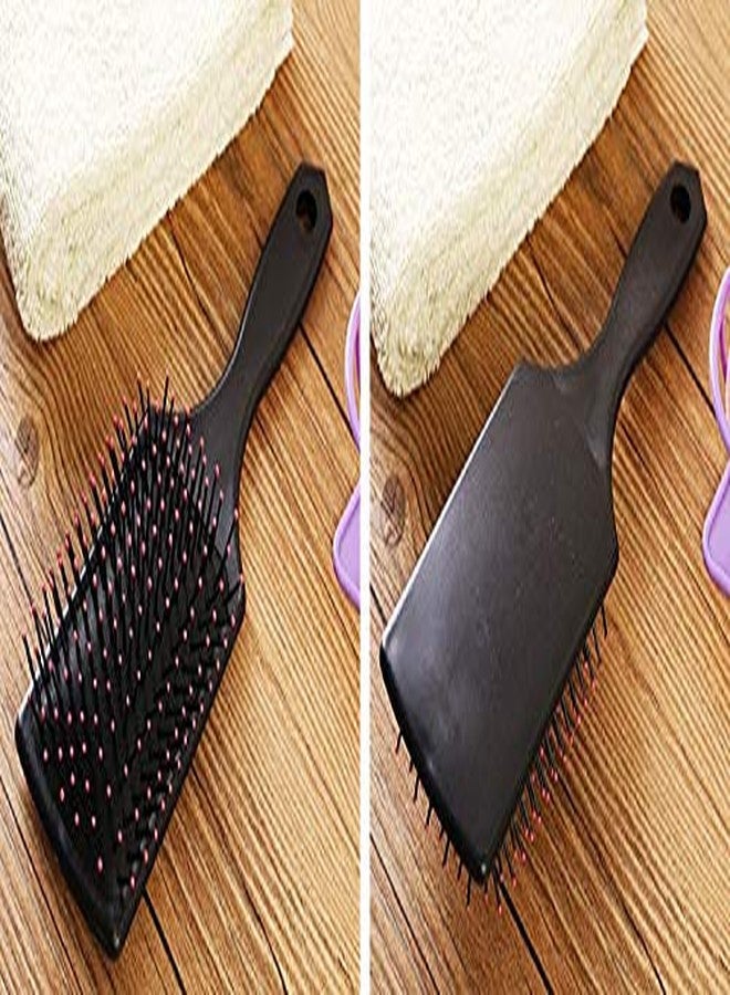 FOK 1 PC Cushion Rectangular Paddle Hair Brush Accessories - Black Color - Image 5