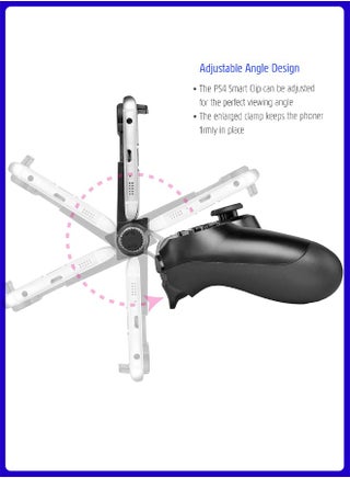 PS4 Controller Phone Mount, PS4 Phone Mount Smart Clip for PS4 Dualshock 4 Controller Compatible with iPhone, Android and PS4 Remote Play - view 2