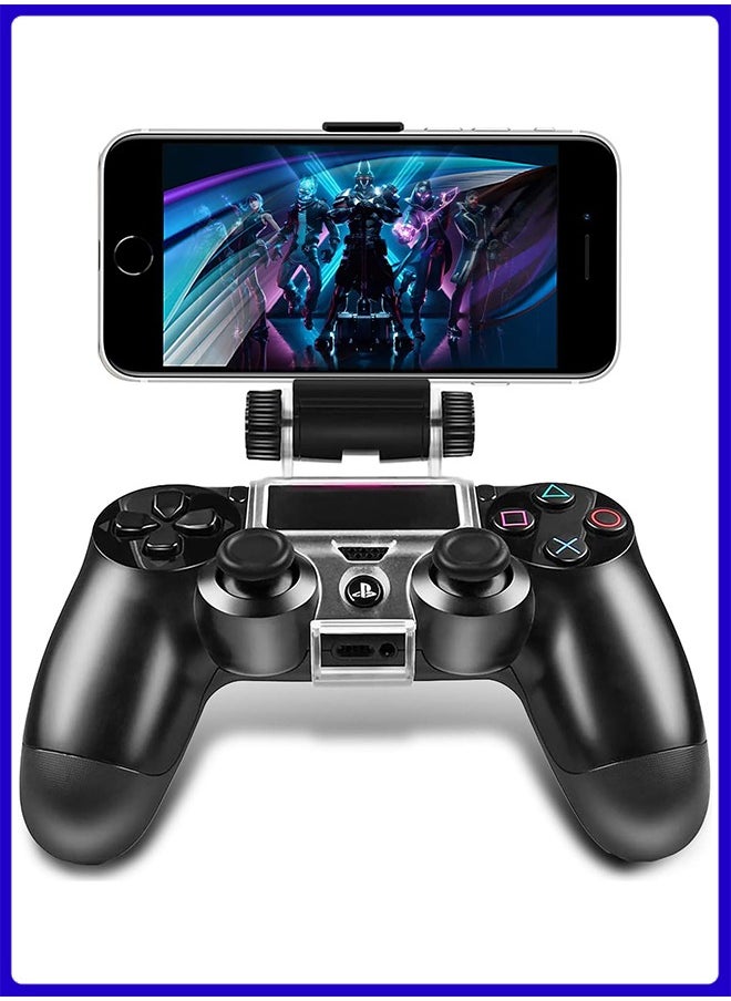 Digipace - PS4 Controller Phone Mount, PS4 Phone Mount Smart Clip for PS4 Dualshock 4 Controller Compatible with iPhone, Android and PS4 Remote Play - Image 1