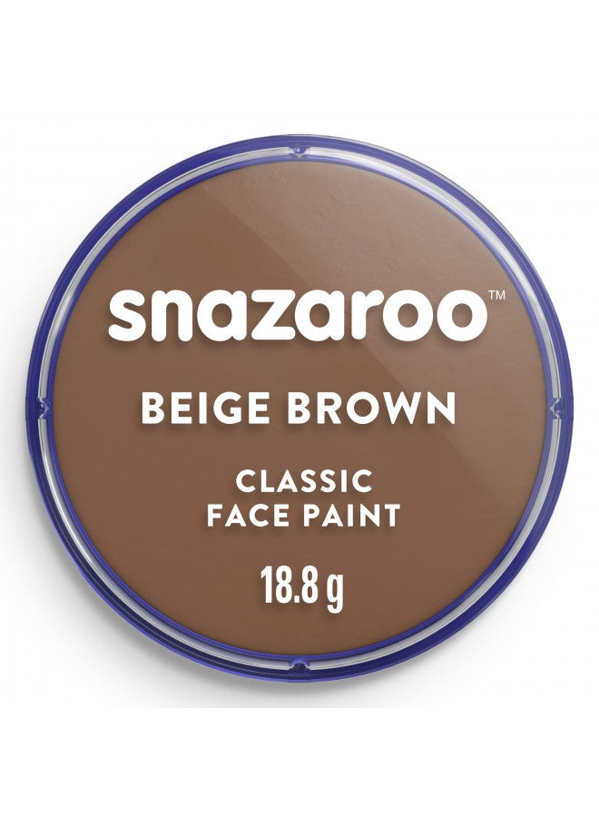 Snazaroo طلاء وجه وجسم سنزارو الكلاسيكي، 18.8 جرام (0.66 أونصة) وعاء، بني بيج - Image 1